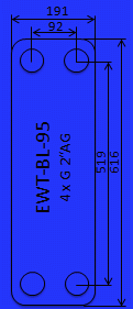 Plattenwärmetauscher BL 95, Substitut Alfa Laval CB76 CB77