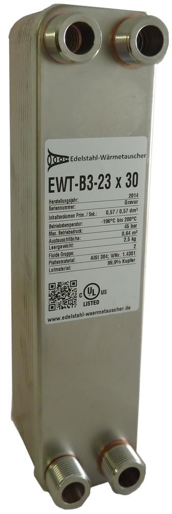 Plattenwärmetauscher EWT-B3-23 Plattenwärmetauscher